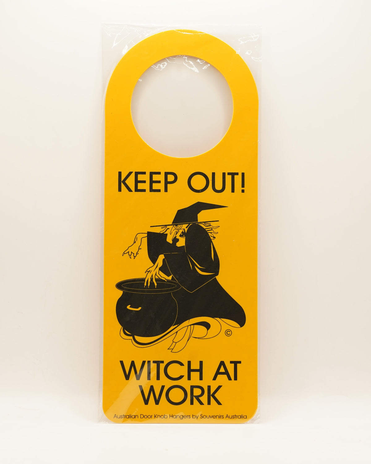 Witch at Work Door Hanger