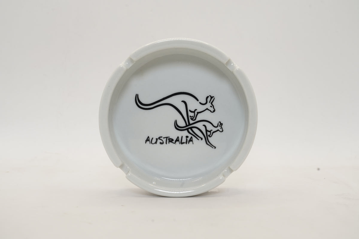 Brushart Kangaroo White Ashtray