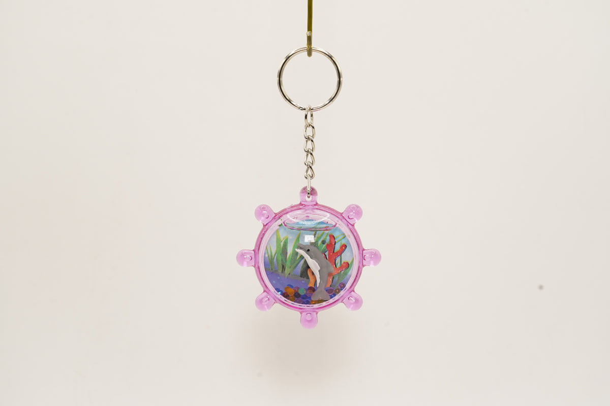 Dolphin Ship Wheel Keyring