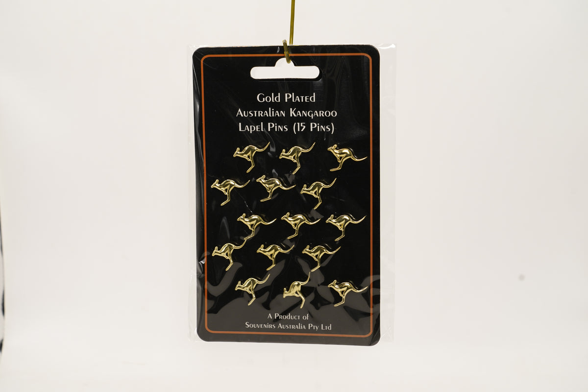 Gold Plated Kangaroo Lapel Pins