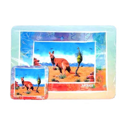 Kangaroo Placemat & Coaster Set
