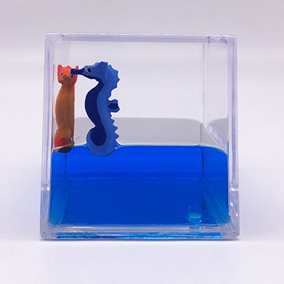 Seahorse Paperweight Cube