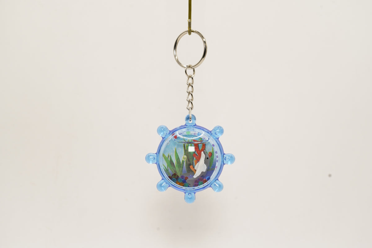 Dolphin Ship Wheel Keyring