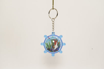 Dolphin Ship Wheel Keyring