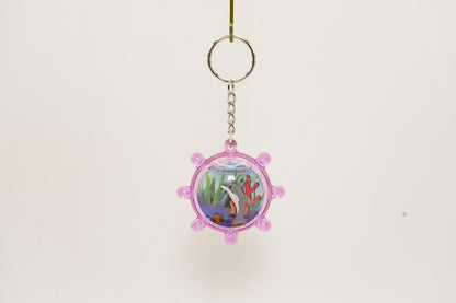 Dolphin Ship Wheel Keyring