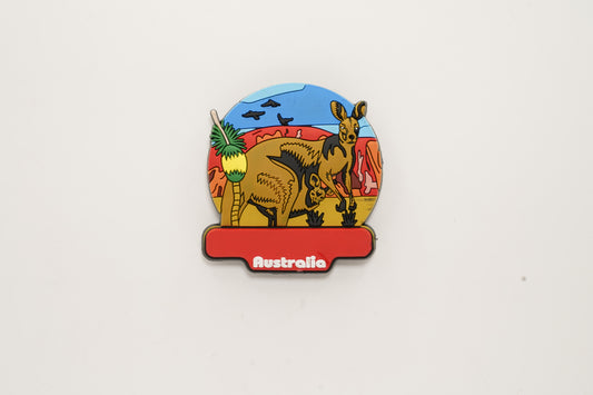 Kangaroo & Joey Rubber Magnet