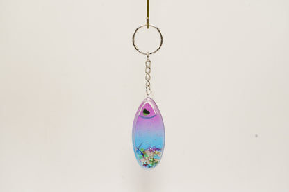Surfboard Glitter Keyring