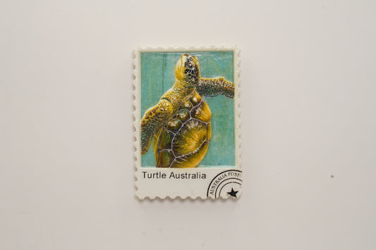 Turtle Polyresin Stamp Magnet