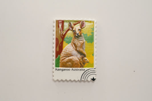 Kangaroo Polyresin Stamp Magnet
