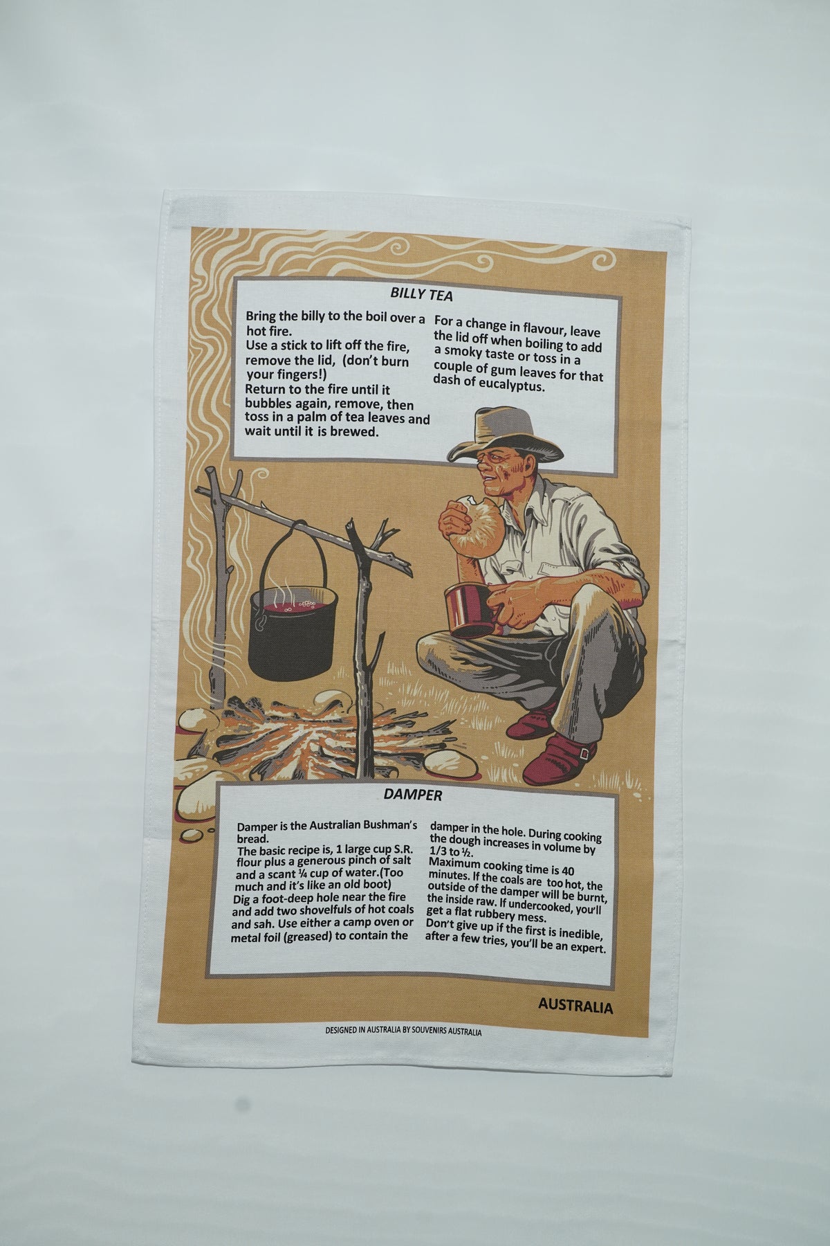 Billy Tea & Damper Tea Towel