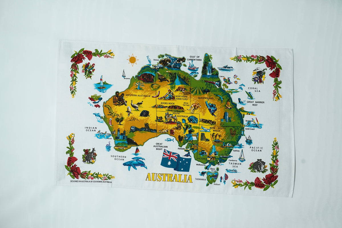 Map of Australia Tea Towel